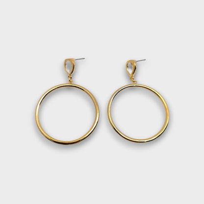 Orecchini Cerchio Lucido – Oro & Argento