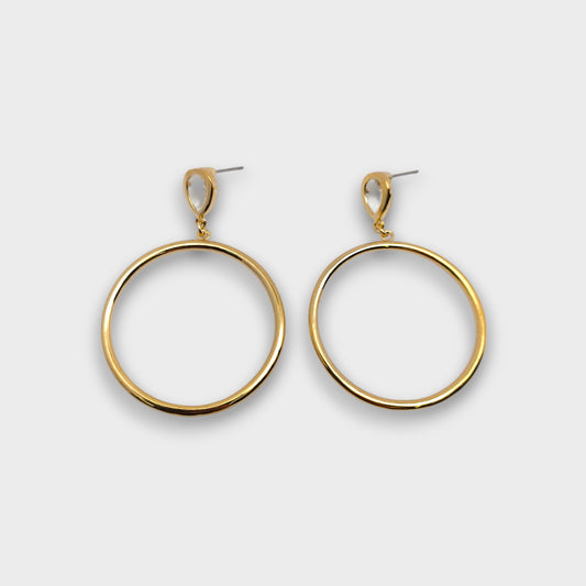 Orecchini Cerchio Lucido – Oro & Argento
