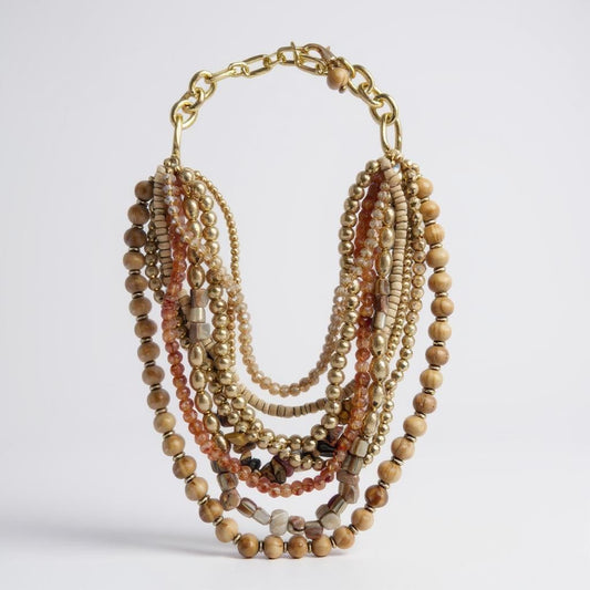 Collana Multistrato Safari Dorato