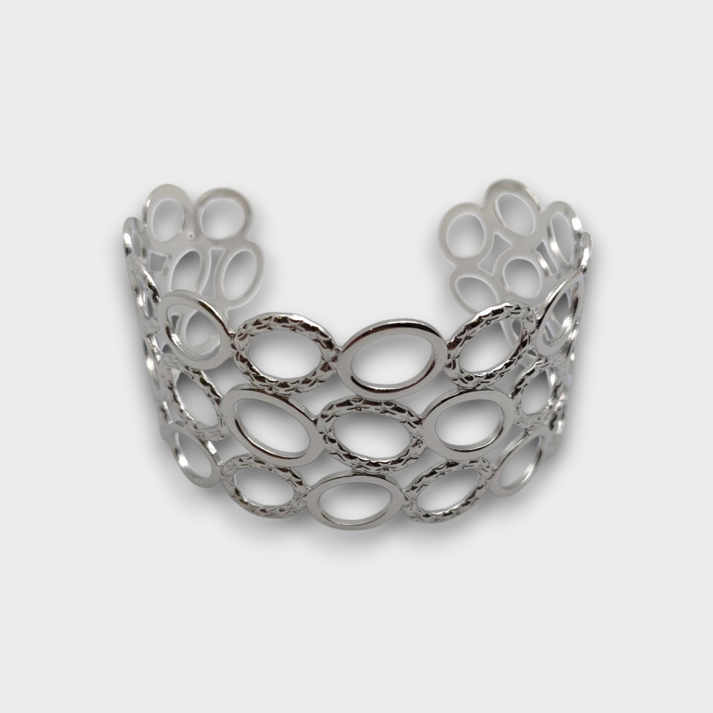 Bracciale Ovale Intrecciato – Oro & Argento