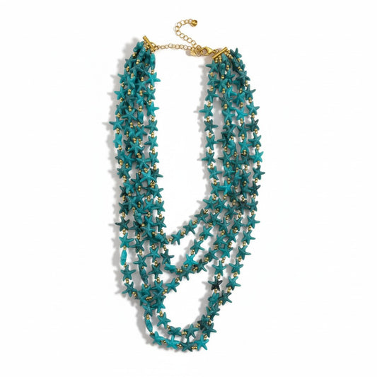Collana Multistrato con Stelle Marine – Stile Mare Boho Chic