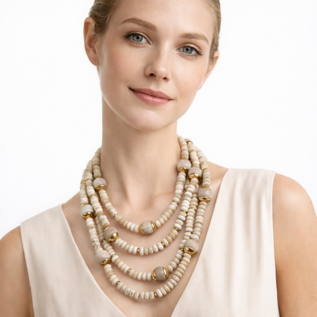 Collana Multistrato di Perline Colorate – Stile Boho Estivo