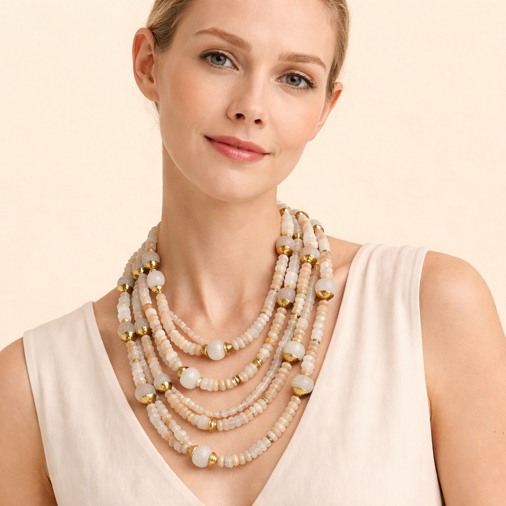 Collana Multistrato di Perline Colorate – Stile Boho Estivo
