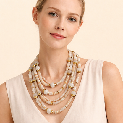 Collana Multistrato di Perline Colorate – Stile Boho Estivo