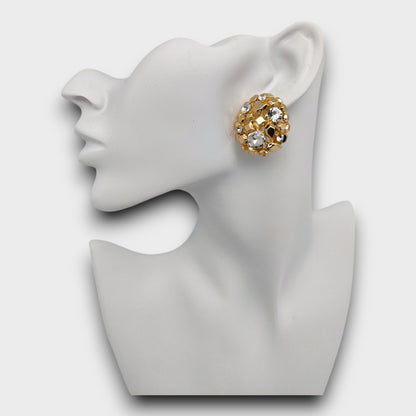 Orecchini Galassia Brillante – Oro o Argento con Cristalli