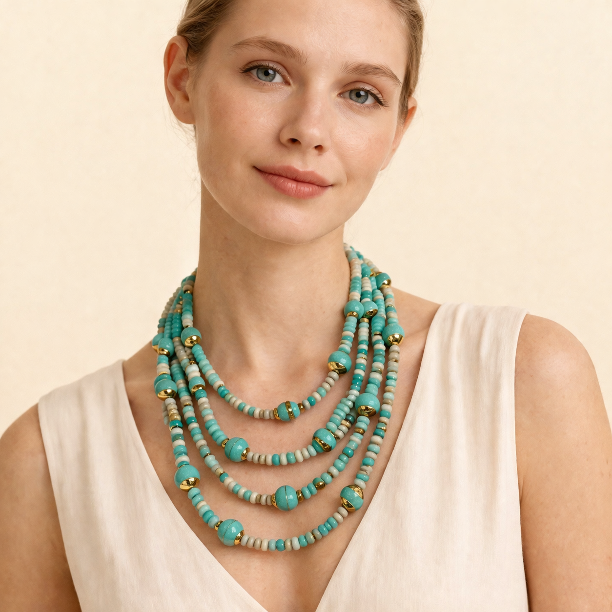 Collana Multistrato di Perline Colorate – Stile Boho Estivo