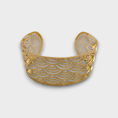 Bracciale Onda Geometrica - Oro / Argento
