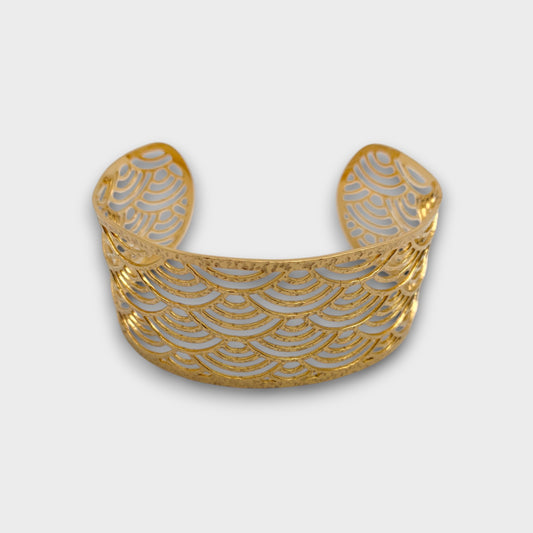 Bracciale Onda Geometrica - Oro / Argento