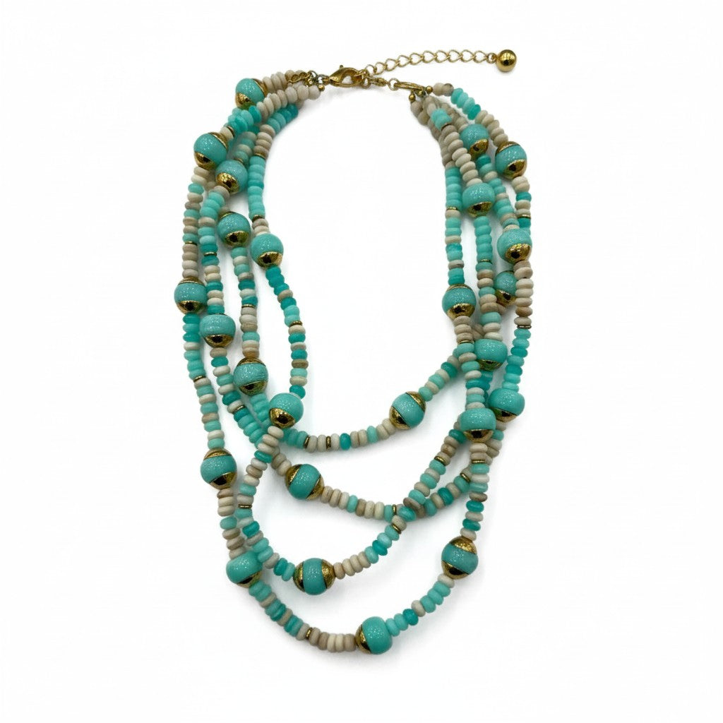 Collana Multistrato di Perline Colorate – Stile Boho Estivo