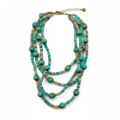 Collana Multistrato di Perline Colorate – Stile Boho Estivo