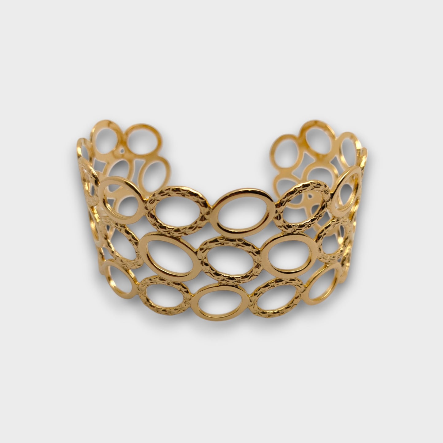 Bracciale Ovale Intrecciato – Oro & Argento
