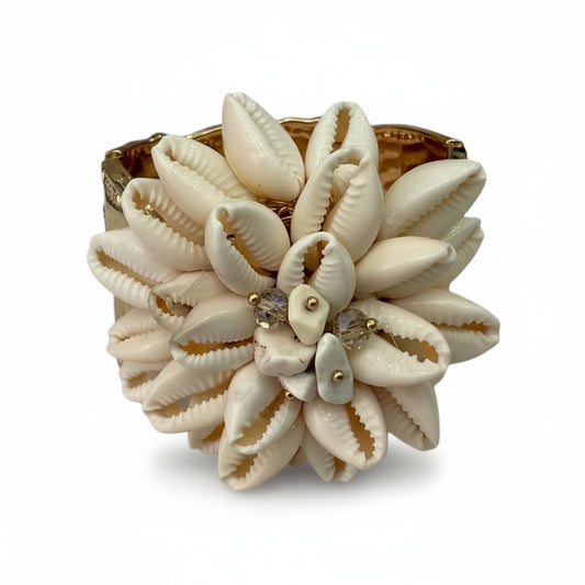 Bracciale Rigido con Conchiglie Naturali – Stile Boho Mare