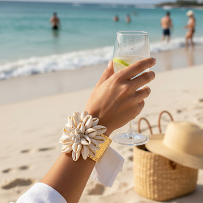 Bracciale Rigido con Conchiglie Naturali – Stile Boho Mare