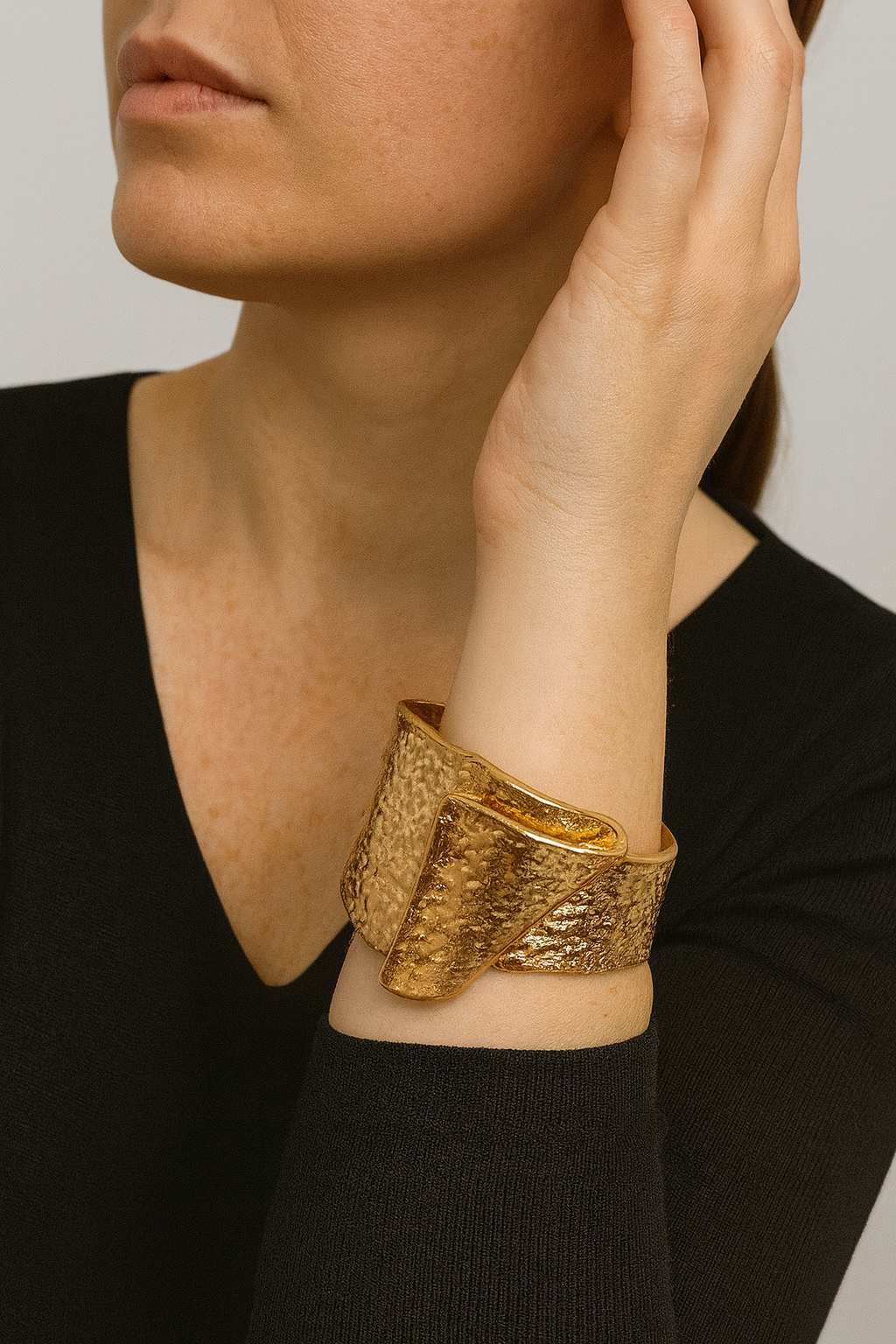 Bracciale Onda Grezza - Oro & Argento