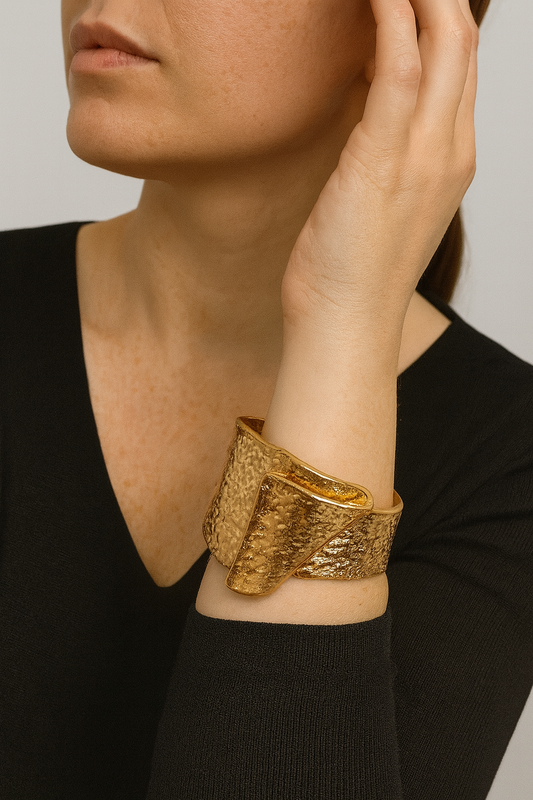 Bracciale Onda Grezza - Oro & Argento