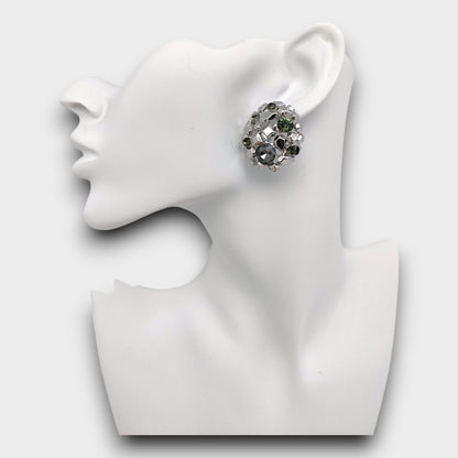 Orecchini Galassia Brillante – Oro o Argento con Cristalli