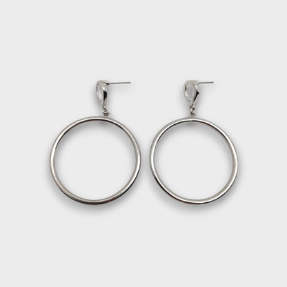 Orecchini Cerchio Lucido – Oro & Argento