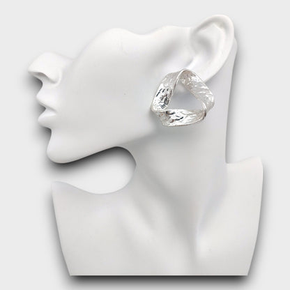 Orecchini Ellisse Martellata