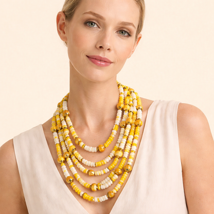 Collana Multistrato di Perline Colorate – Stile Boho Estivo
