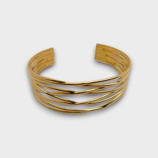Bracciale “Intreccio Lucido” – Argento / Oro