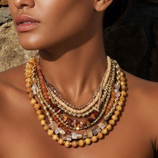 Collana Multistrato Safari Dorato