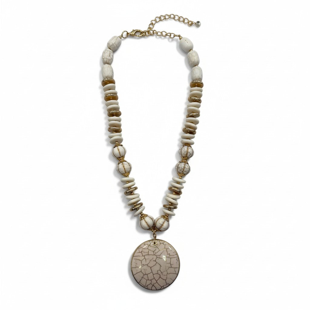 Collana Boho con Pendente Tondo – Stile Estivo Multicolor