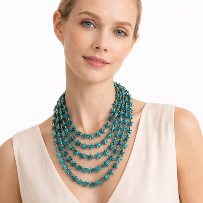 Collana Multistrato con Stelle Marine – Stile Mare Boho Chic