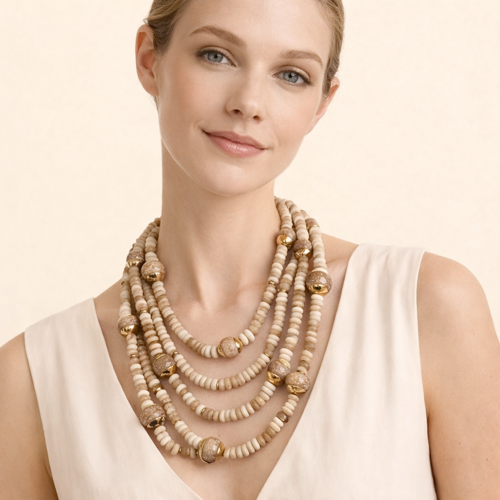 Collana Multistrato di Perline Colorate – Stile Boho Estivo