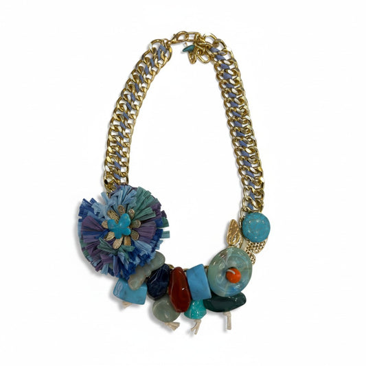 Collana Moda Boho con Fiori e Perle Colorate – Stile Estivo Donna